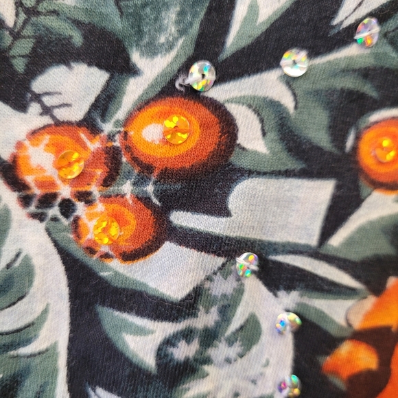 Collections‎ Etc Size XL Holiday Red Cardinal Rhinestone Tunic Top - Picture 3 of 6